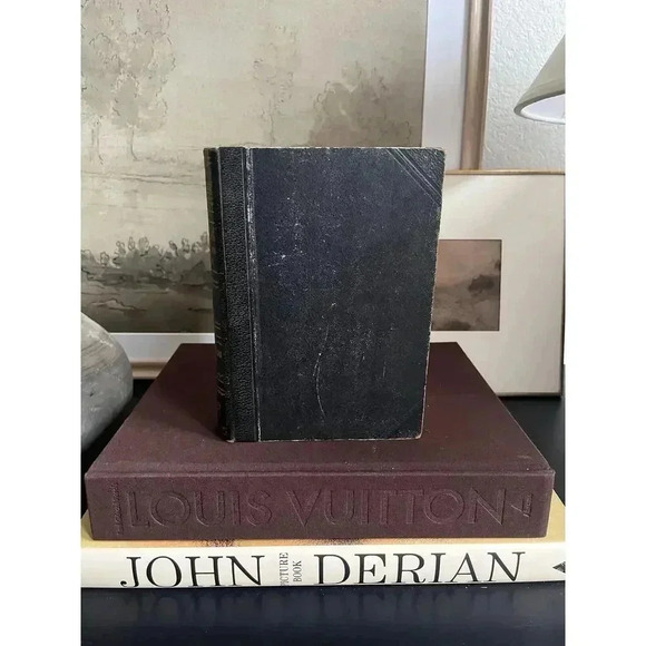 Vintage Leather Bound Book 1921 Denmark Store Nordiske Konversations Leksikon - Picture 2 of 8